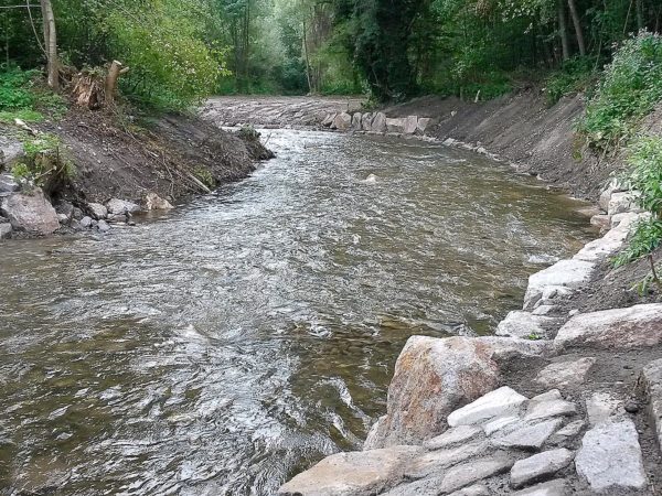 Wasserbau - Raue Rampe in Stockacher Aach